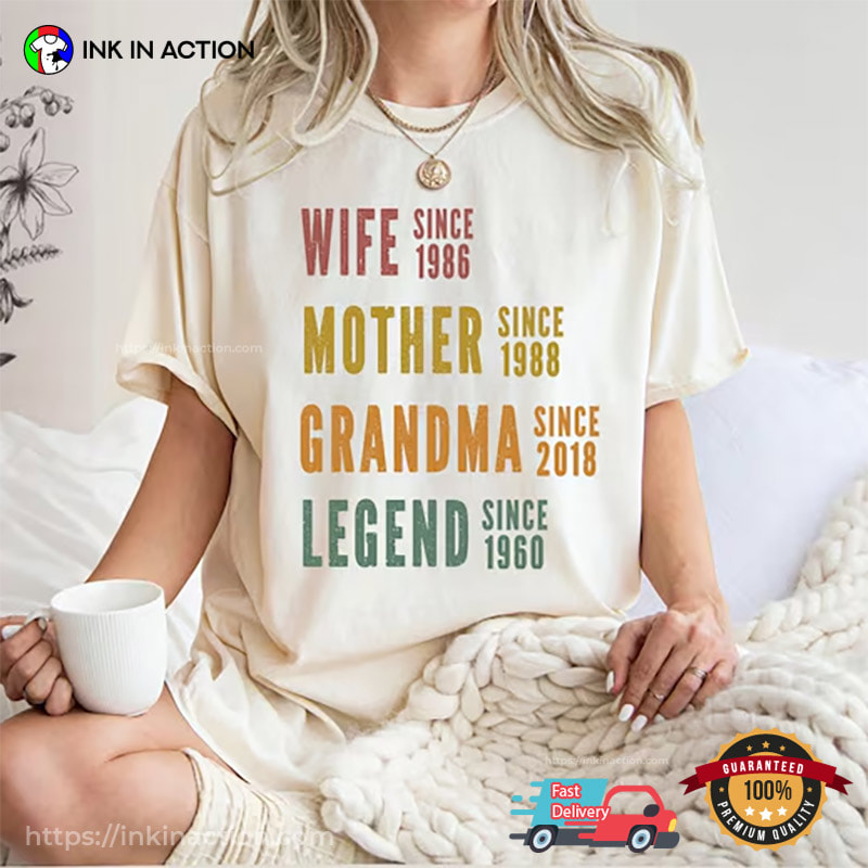 Wife Mother Grandma Legend Comfort Colors Personalized Shirts For Grandma Wife Mother Grandma Legend Comfort Colors Personalized Shirts For Grandma