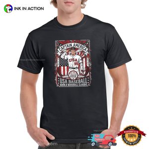 Captain America USA baseball Retro Graphic Shirt 3 InkInAction.com