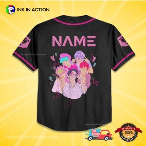 Custom Saja Boy Fans Black Baseball Jersey
