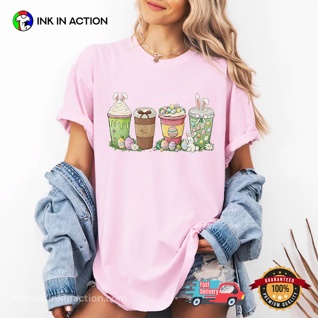 Easter Coffee, Easter Bunny Cute Comfort Colors Shirt Easter Coffee, Easter Bunny Cute Comfort Colors Shirt