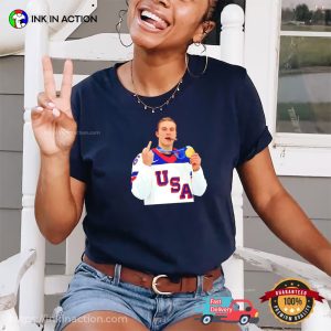 Gold Medal Jack Hughes middle finger Funny Tee 1 InkInAction.com