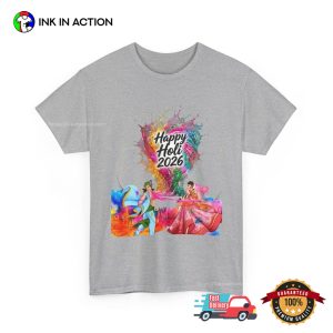 India Festival Happy Holi 2026 Tee 2 InkInAction.com