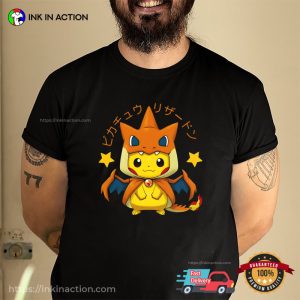 Japanese pokemon pokopia Pikachu Charizard Shirt 3 InkInAction.com