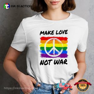 Make Love Not War, Peace Sign Tee 3 InkInAction.com