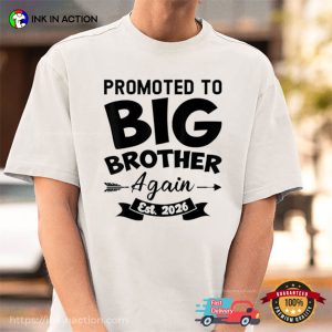 Promoted To Big Brother Again 2026 sibling day Shirt 1 InkInAction.com