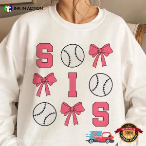 Sports Baseball Sister Coquette Bow Shirt 2 InkInAction.com