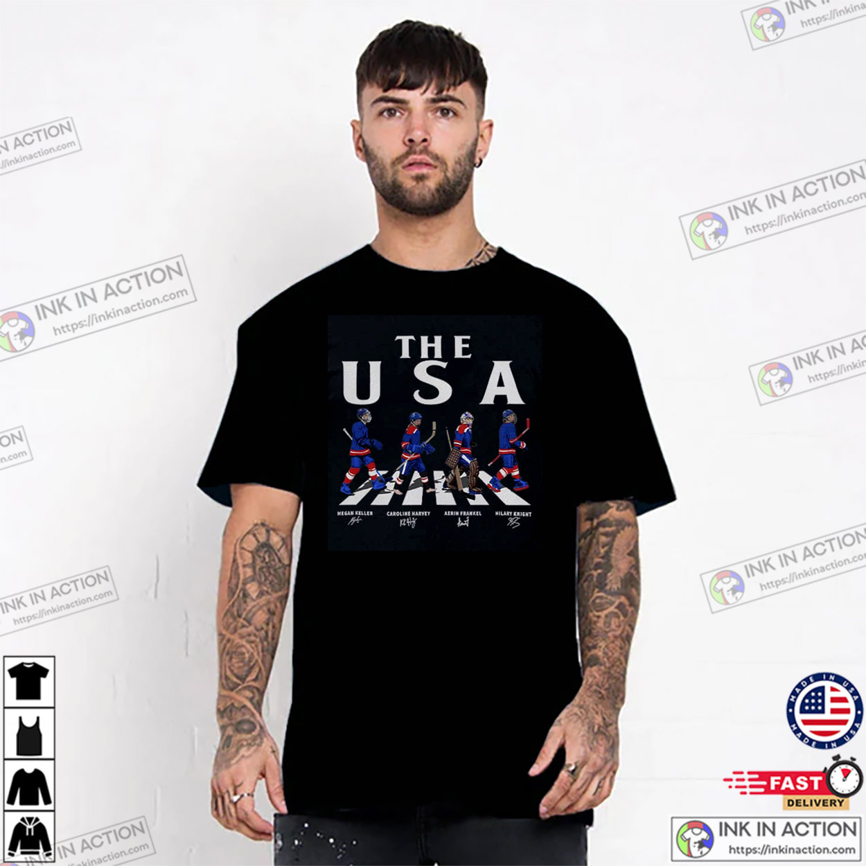USA Ice Hockey Crossing Abbey Road Signatures Shirt USA Ice Hockey Crossing Abbey Road Signatures Shirt