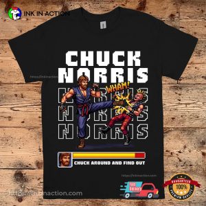 morning kick chuck norris Pixel Game Shirt 2 InkInAction.com