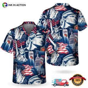 250th Anniversary Miller Beer America Flag Hawaiian Shirt