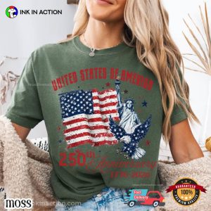 250th Anniversary Of United states Of America Comfort Colors Shirt 2 InkInAction.com