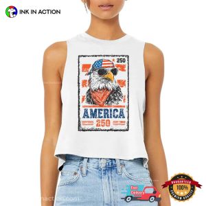 America 250 Eagle, Retro 4th of July american flag shirt 3 InkInAction.com