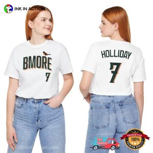 Baltimore Orioles Jackson Holliday 7 2-sided T-shirt Baltimore Orioles Jackson Holliday 7 2-sided T-shirt