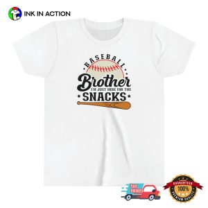 Baseball Brother Snacks Humor Game Day Tee