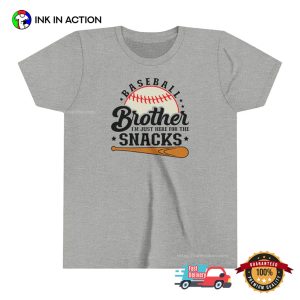 Baseball Brother Snacks Humor Game Day Tee 3 InkInAction.com