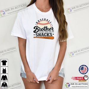 Baseball Brother Snacks Humor Game Day Tee