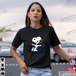 Funny Snoopy Coffee And Donut Graphic T-Shirt