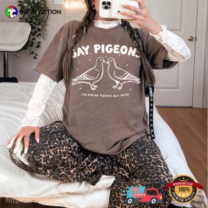 Gay Pigeons Like Regular Pigeons But Gayer Funny LGBTQ Pride Comfort Colors Shirt