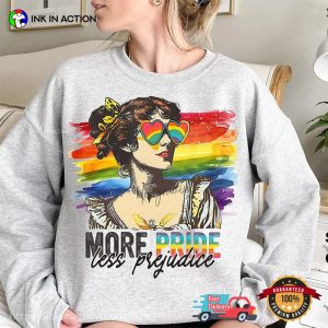 More Pride Less Prejudice LGBTQ+ Ally Pride T-shirt