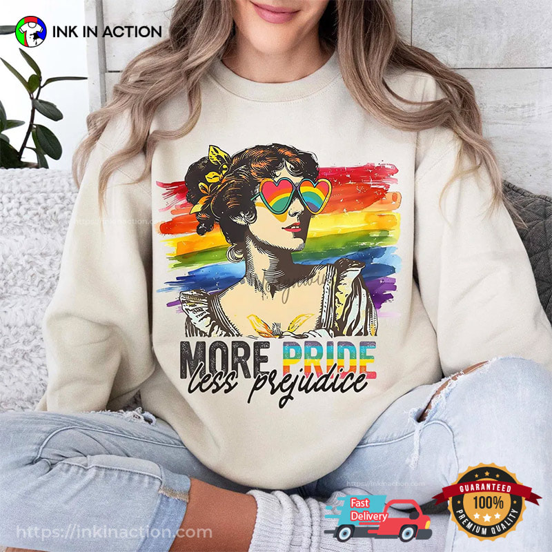More Pride Less Prejudice LGBTQ+ Ally Pride T-shirt More Pride Less Prejudice LGBTQ+ Ally Pride T-shirt