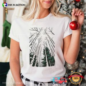 Nature Forest High Tree, Forest Green T-shirt