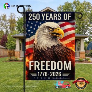 Patriotic Black Eagle USA Independence Day Flag