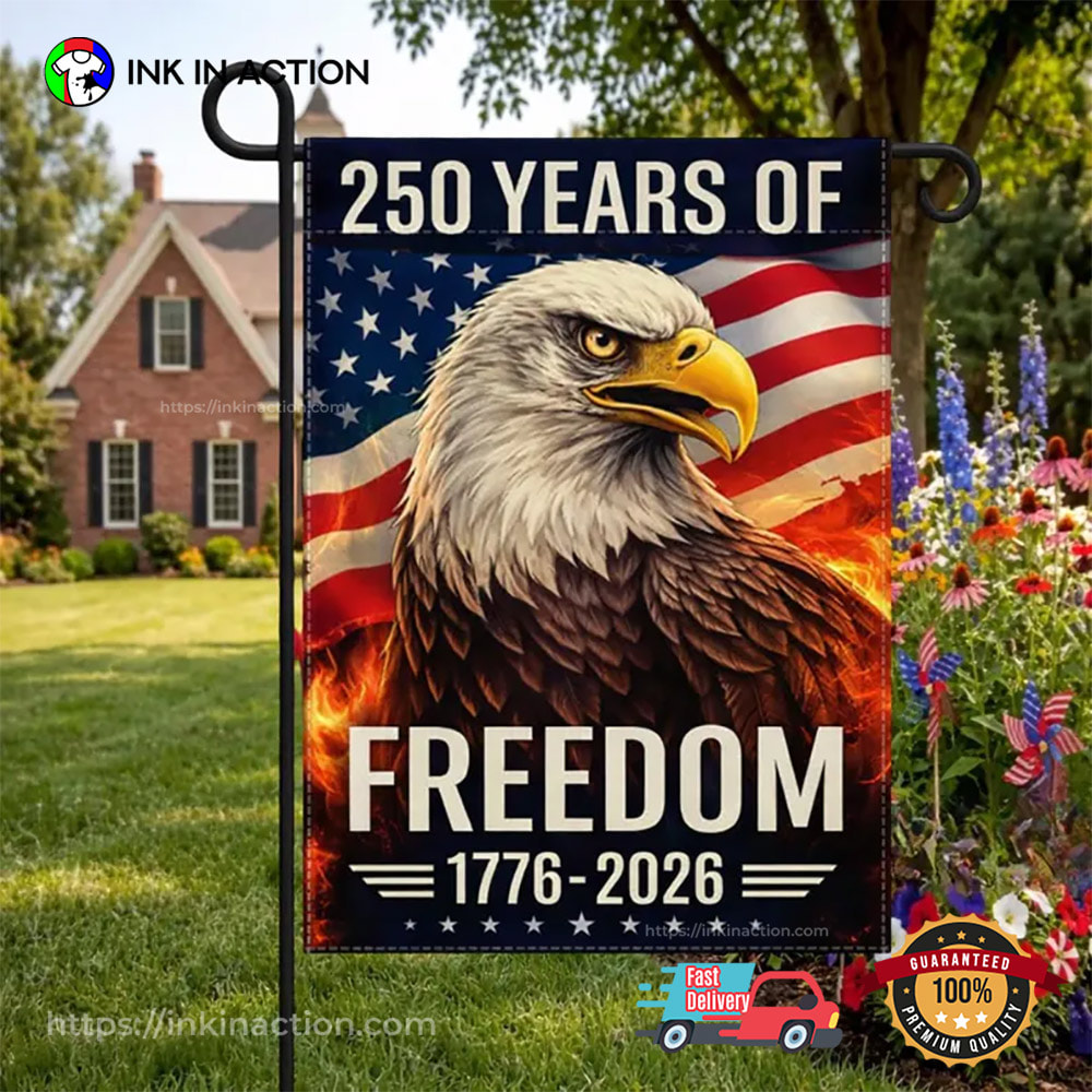 Patriotic Black Eagle USA Independence Day Flag 2 InkInAction.com