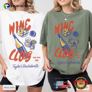 Personalized Bachelorette Wine Club Vintage Comfort Colors Shirt 3 InkInAction.com
