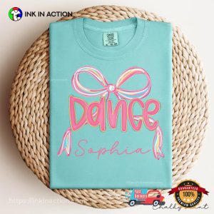 Personalized Girls Dancer Coquette Bow Comfort Colors Shirt