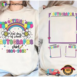 Personalized Last Day Autographs 2025 Polaroid 2 Sided Shirt