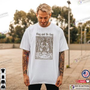 Slay And Be Gay Humor Gay Frog Knight Tee