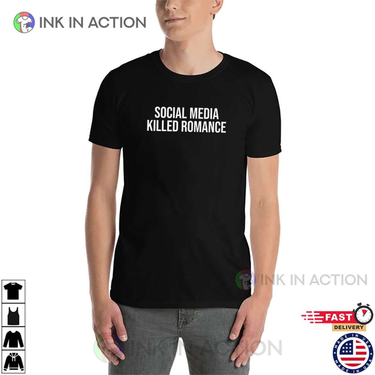 Social Media Killed Romance Unisex T-shirt Social Media Killed Romance Unisex T-shirt