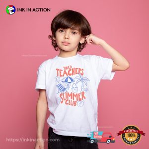Tired Teachers Summer Club, Teacher Vacation Comfort Colors Shirt 3 InkInAction.com