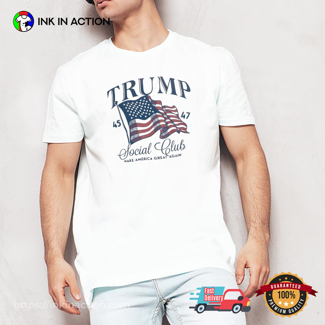 Trump Social Club MAGA American Flag T-shirt Trump Social Club MAGA American Flag T-shirt