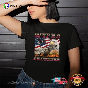 WTF Is A Kilometer Sarcastic 4th Of July USA Flag Shirt