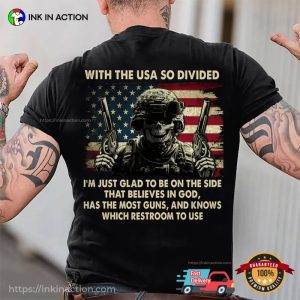 With The USA So Divided US Veteran Back Shirt
