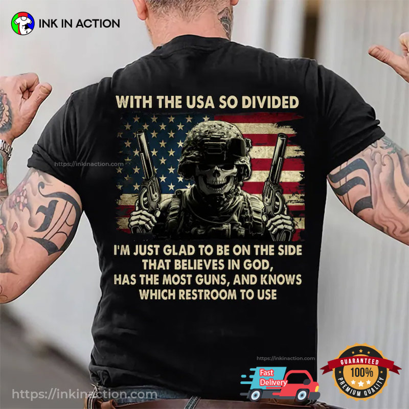 With The USA So Divided US Veteran Back Shirt With The USA So Divided US Veteran Back Shirt