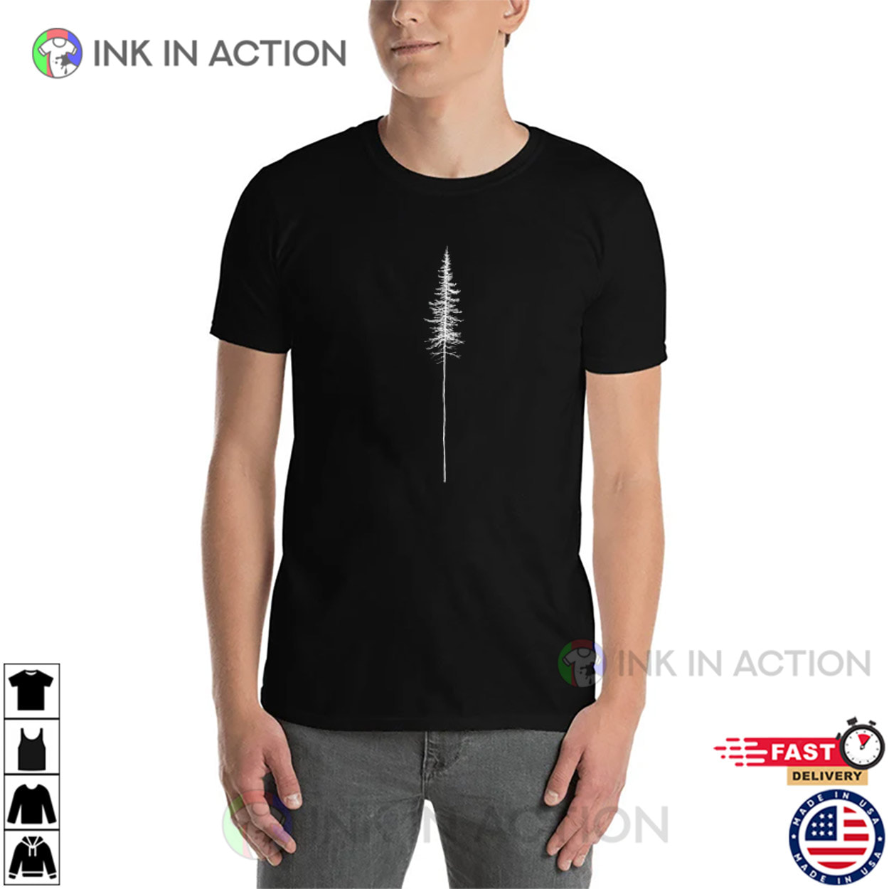 Plant A Tree, Minimalist Tree Graphic Tee Plant A Tree, Minimalist Tree Graphic Tee