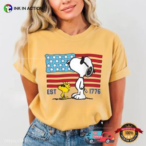 America 250th Anniversary Patriotic Snoopy And Woodstock Comfort Colors Shirt