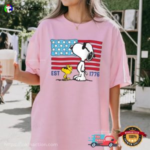 America 250th Anniversary Patriotic Snoopy And Woodstock Comfort Colors Shirt