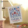 America 250th Birthday Floral Independence Day USA Flag