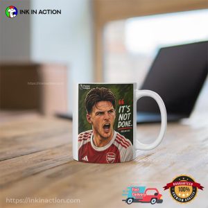 Arsenal Declan Rice It’s Not Done Coffee Cup