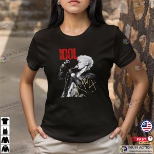 BILLY IDOL Punk Rock Tour Signature Shirt