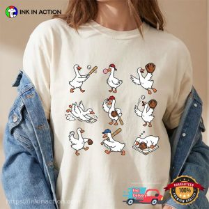 Baseball Goose Cute Baseball Dad Gift Comfort Colors Shirt