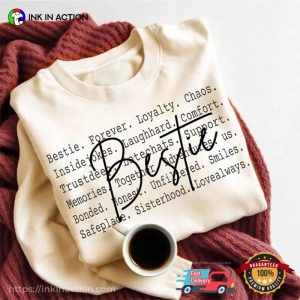 Bestie Text, Bestie Friendship Words Unisex Tee 3 InkInAction.com