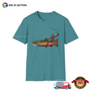 Bigfoot Brook Trout Fishing Comfort Colors Shirt
