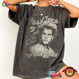 Billy Idol Rebel Yell Tour 1984 Fan Comfort Colors Shirt 3 InkInAction.com