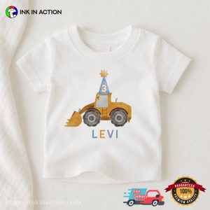 Bulldozer Birthday Party Truck Custom Construction Shirts