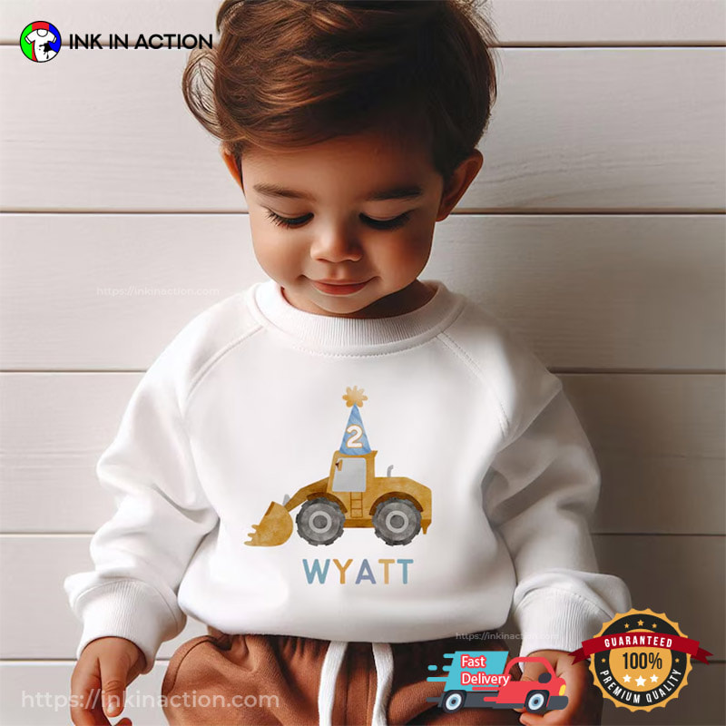 Bulldozer Birthday Party Truck Custom Construction Shirts Bulldozer Birthday Party Truck Custom Construction Shirts