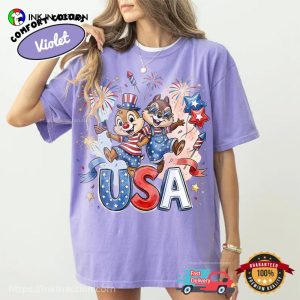 Chip N Dale Disney 4th Of July Celebration Comfort Colors Shirt