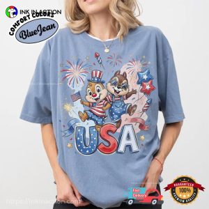 Chip N Dale Disney 4th Of July Celebration Comfort Colors Shirt 3 InkInAction.com